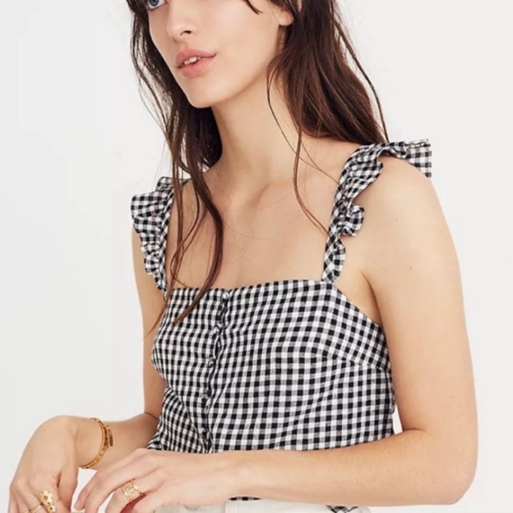 Madewell Gingham Tank Size 2